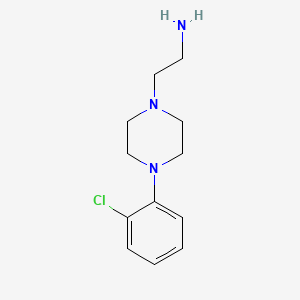 molecular formula C12H18ClN3 B3271973 1-Piperazineethanamine, 4-(2-chlorophenyl)- CAS No. 55931-63-0