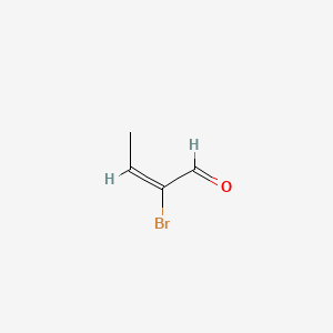 molecular formula C4H5BrO B3271988 (E)-2-Bromobut-2-enal CAS No. 55947-13-2