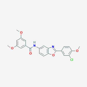 molecular formula C23H19ClN2O5 B327205 N-[2-(3-chloro-4-methoxyphenyl)-1,3-benzoxazol-5-yl]-3,5-dimethoxybenzamide 