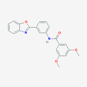 molecular formula C22H18N2O4 B327224 N-[3-(1,3-benzoxazol-2-yl)phenyl]-3,5-dimethoxybenzamide 