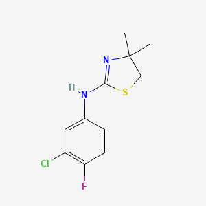 N-(3-chloro-4-fluorophenyl)-4,4-dimethyl-4,5-dihydro-1,3-thiazol-2-amine