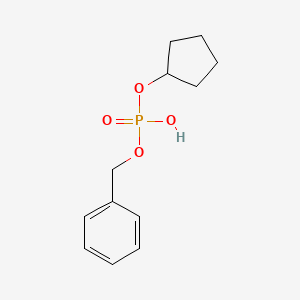 molecular formula C12H17O4P B3272327 Benzyl cyclopentyl hydrogen phosphate CAS No. 56527-14-1