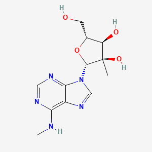 5-Hydroxymethyl-3-methyl-2-(6-methylamino-purin-9-yl)-tetrahydro-furan-3,4-diol