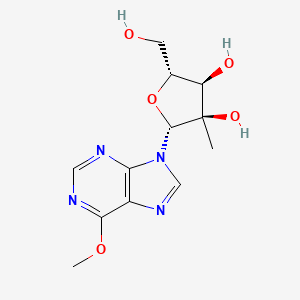 molecular formula C12H16N4O5 B3272352 (2R,3R,4R,5R)-5-(hydroxymethyl)-2-(6-methoxy-9H-purin-9-yl)-3-methyltetrahydrofuran-3,4-diol CAS No. 565450-78-4