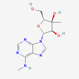 molecular formula C12H17N5O4 B3272357 Adenosine, N-methyl-3'-C-methyl- CAS No. 565450-84-2
