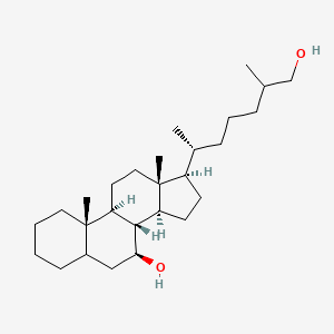 molecular formula C27H48O2 B3272391 Cholestane-7,26-diol CAS No. 566-25-6