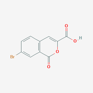molecular formula C10H5BrO4 B3272420 7-Bromo-1-oxo-1H-isochromene-3-carboxylic acid CAS No. 56661-79-1