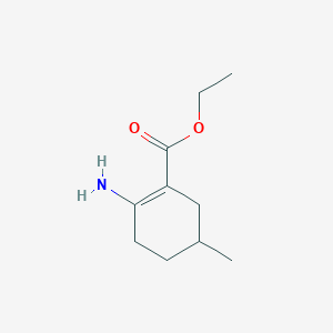 molecular formula C10H17NO2 B3272423 Ethyl 2-amino-5-methylcyclohex-1-ene-1-carboxylate CAS No. 56661-93-9