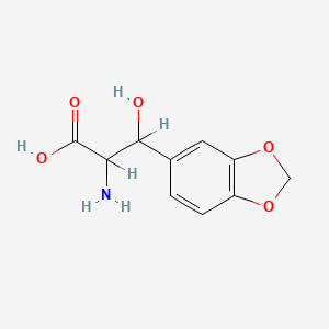 molecular formula C10H11NO5 B3272434 3-(1,3-Benzodioxol-5-yl)serine CAS No. 56672-56-1