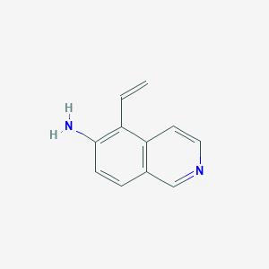 molecular formula C11H10N2 B3272461 5-Ethenylisoquinolin-6-amine CAS No. 566944-01-2