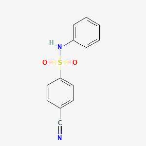 molecular formula C13H10N2O2S B3272512 4-cyano-N-phenylbenzene-1-sulfonamide CAS No. 56768-46-8