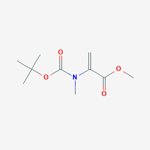 molecular formula C10H17NO4 B3272517 Methyl 2-{[(tert-butoxy)carbonyl](methyl)amino}prop-2-enoate CAS No. 56776-34-2