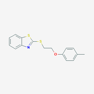molecular formula C16H15NOS2 B327268 2-[2-(4-Methylphenoxy)ethylsulfanyl]-1,3-benzothiazole CAS No. 334501-89-2