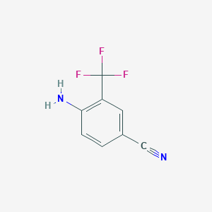 molecular formula C8H5F3N2 B032727 4-Amino-3-trifluoromethylbenzonitrile CAS No. 327-74-2
