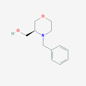 molecular formula C12H17NO2 B032728 (s)-(4-Benzylmorpholin-3-yl)methanol CAS No. 101376-25-4