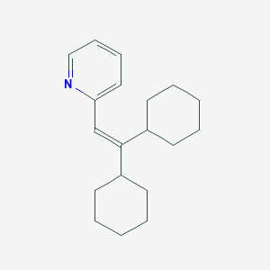 molecular formula C19H27N B3272883 2-(2,2-Dicyclohexylvinyl)pyridine CAS No. 5749-71-3