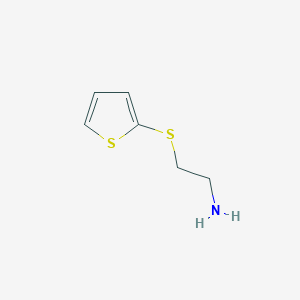 molecular formula C6H9NS2 B3272981 2-(Thiophen-2-ylsulfanyl)-ethylamine CAS No. 57713-47-0