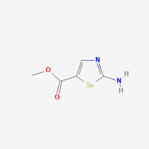 molecular formula C5H6N2O2Se B3272995 Methyl 2-amino-1,3-selenazole-5-carboxylate CAS No. 57739-52-3