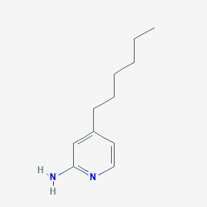 4-Hexylpyridin-2-amine