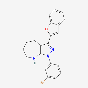 3-(1-Benzofuran-2-yl)-1-(3-bromophenyl)-5,6,7,8-tetrahydro-4H-pyrazolo[3,4-b]azepine