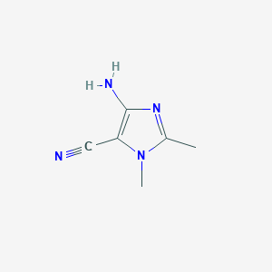 molecular formula C6H8N4 B3273209 4-amino-1,2-dimethyl-1H-imidazole-5-carbonitrile CAS No. 58192-81-7