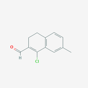 molecular formula C12H11ClO B3273218 1-Chloro-7-methyl-3,4-dihydronaphthalene-2-carbaldehyde CAS No. 58231-28-0
