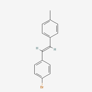 molecular formula C15H13B B3273246 (E)-1-Bromo-4-(4-methylstyryl)benzene CAS No. 58358-52-4