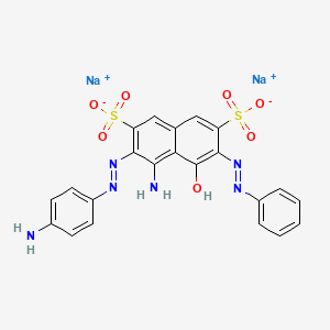 molecular formula C22H16N6Na2O7S2 B3273268 Acid green 20 CAS No. 5850-39-5
