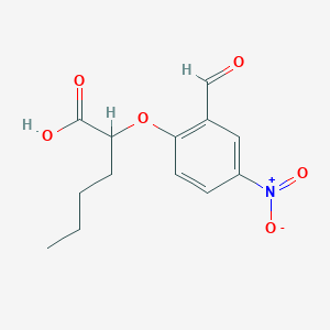 molecular formula C13H15NO6 B032734 2-(2-甲酰基-4-硝基苯氧基)己酸 CAS No. 335153-21-4