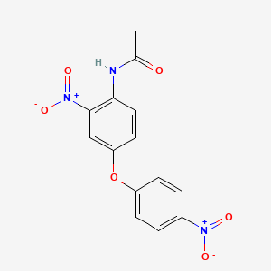 molecular formula C14H11N3O6 B3273400 N-[2-nitro-4-(4-nitrophenoxy)phenyl]acetamide CAS No. 58688-76-9