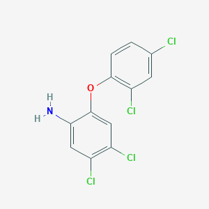 molecular formula C12H7Cl4NO B3273496 4,5-Dichloro-2-(2,4-dichlorophenoxy)aniline CAS No. 58802-26-9