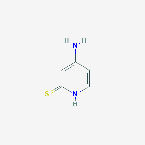 molecular formula C5H6N2S B3273653 2(1H)-Pyridinethione, 4-amino- CAS No. 59243-40-2