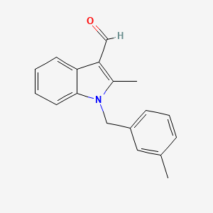 molecular formula C18H17NO B3273674 2-Methyl-1-[(3-methylphenyl)methyl]indole-3-carbaldehyde CAS No. 592550-45-3