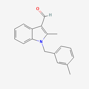B3273674 2-Methyl-1-[(3-methylphenyl)methyl]indole-3-carbaldehyde CAS No. 592550-45-3