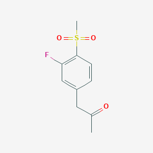 molecular formula C10H11FO3S B3273732 1-(3-Fluoro-4-(methylsulfonyl)phenyl)propan-2-one CAS No. 593960-58-8