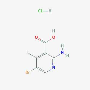 molecular formula C7H8BrClN2O2 B3273740 2-Amino-5-bromo-4-methyl nicotinic acid hcl CAS No. 59414-89-0