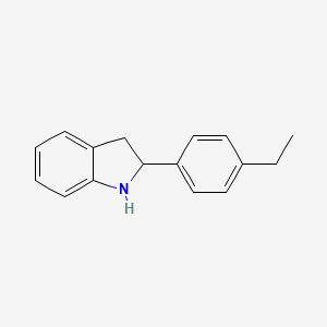 molecular formula C16H17N B3273793 2-(4-ethylphenyl)-2,3-dihydro-1H-indole CAS No. 595548-92-8