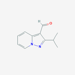 molecular formula C11H12N2O B3273992 2-Isopropylpyrazolo[1,5-a]pyridine-3-carbaldehyde CAS No. 59942-92-6