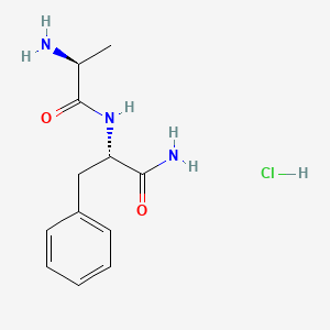 molecular formula C12H18ClN3O2 B3274172 H-Ala-Phe-NH2 . HCl CAS No. 60240-16-6