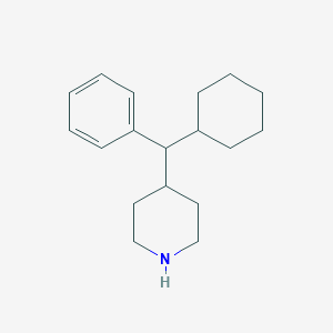 molecular formula C18H27N B3274190 4-(Cyclohexyl(phenyl)methyl)piperidine CAS No. 60285-05-4