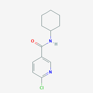 molecular formula C12H15ClN2O B3274220 6-chloro-N-cyclohexylpyridine-3-carboxamide CAS No. 603095-68-7