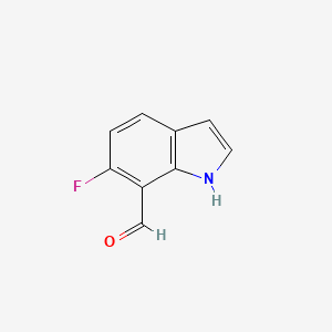 molecular formula C9H6FNO B3274236 6-Fluoro-1H-indole-7-carbaldehyde CAS No. 603309-90-6