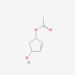 molecular formula C7H10O3 B3274269 4-Hydroxycyclopent-2-en-1-yl acetate CAS No. 60410-18-6
