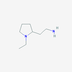 molecular formula C8H18N2 B3274499 (R)-2-(1-Ethylpyrrolidin-2-yl)ethanamine CAS No. 60923-28-6