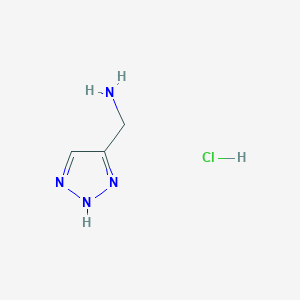 molecular formula C3H7ClN4 B032745 (1H-1,2,3-Triazol-4-yl)methanamine hydrochloride CAS No. 1009101-70-5