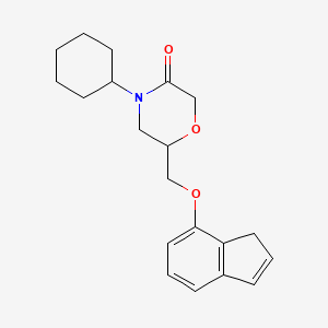 6-(((1H-Inden-7-yl)oxy)methyl)-4-cyclohexylmorpholin-3-one