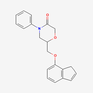 6-(((1H-Inden-7-yl)oxy)methyl)-4-phenylmorpholin-3-one