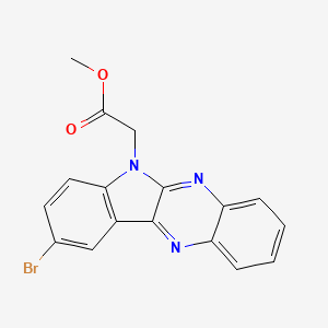 molecular formula C17H12BrN3O2 B3274651 methyl (9-bromo-6H-indolo[2,3-b]quinoxalin-6-yl)acetate CAS No. 612051-62-4