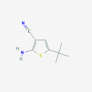 molecular formula C9H12N2S B3274695 2-Amino-5-tert-butylthiophene-3-carbonitrile CAS No. 612504-40-2