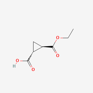 molecular formula C7H10O4 B3274758 TRANS-1,2-CYCLOPROPANE-DICARBOXYLIC ACID MONO ETHYL ESTER CAS No. 613261-14-6